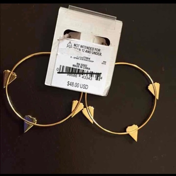 💗 JUICY COUTURE CORAL➕GOLD-TONE HOOP EARRINGS💗 - Picture 5 of 8